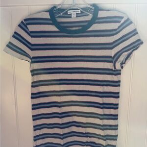James Perse Striped Crew Neck T-Shirt